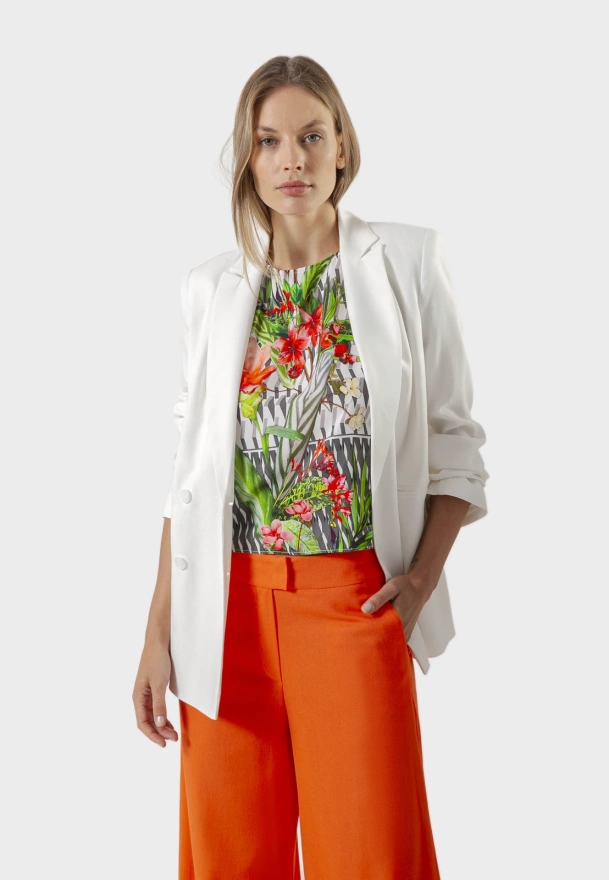 Wiskozowa bluzka w kwiaty