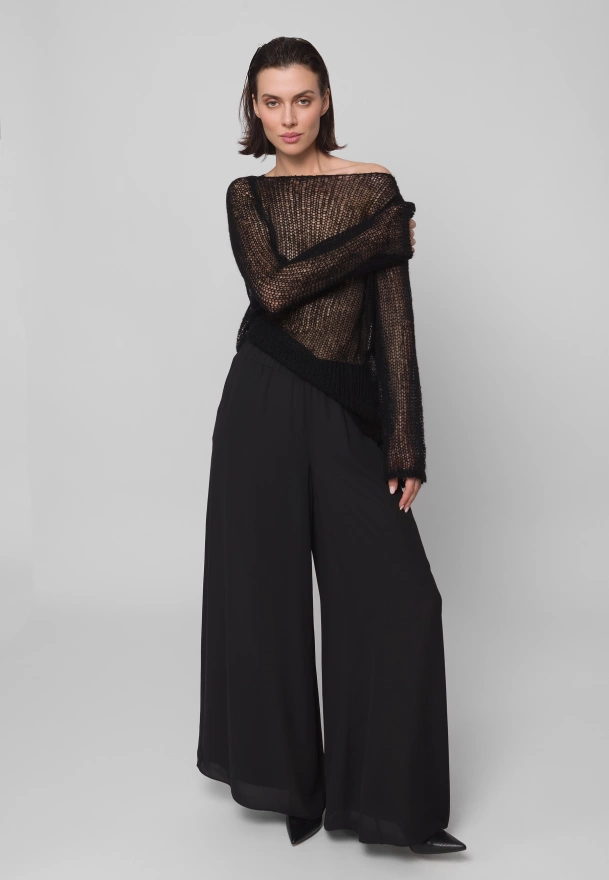 Spodnie palazzo z szeroką nogawką