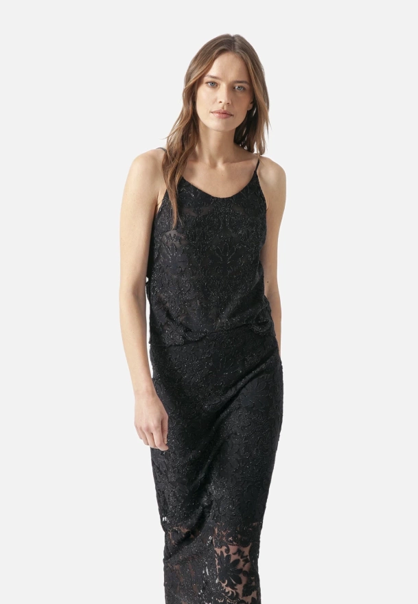 Top na ramiączka z koronki