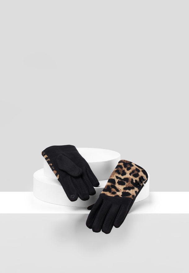 Rękawiczki w panterkę