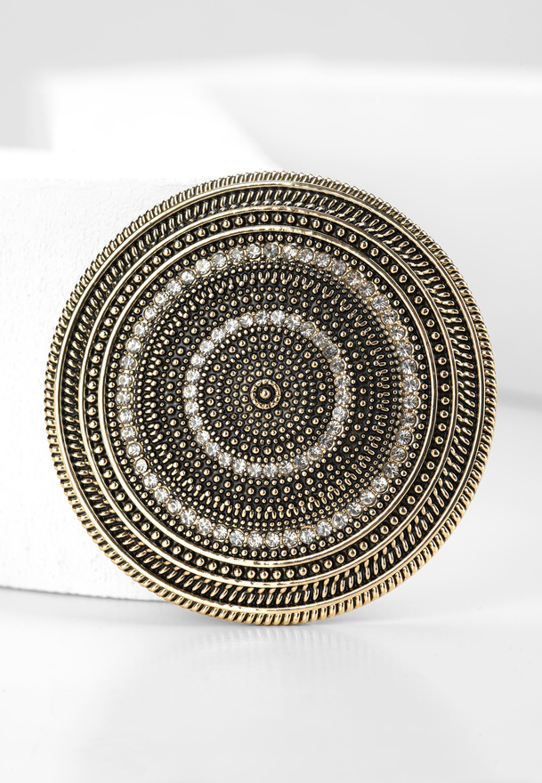 Okrągła broszka na magnes