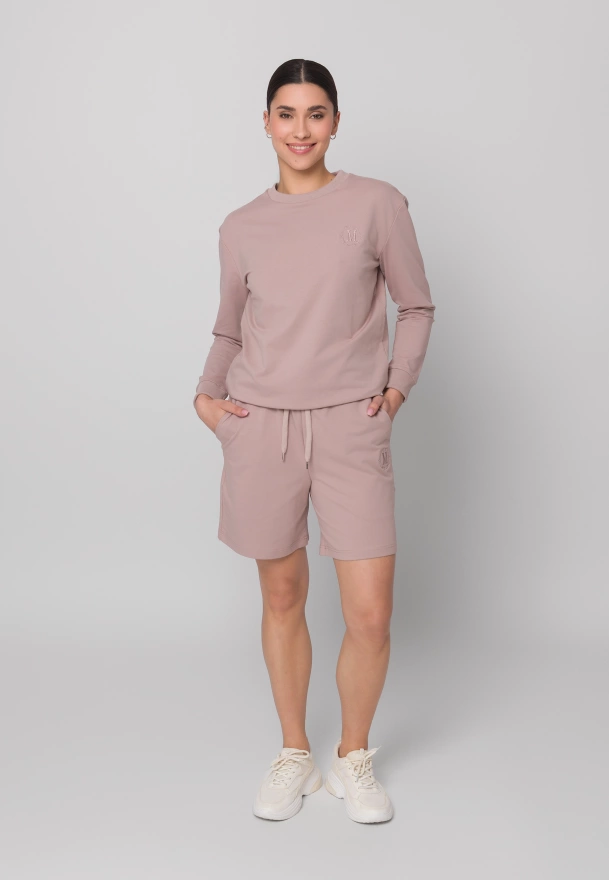 Bawełniane dresowe spodenki w beżowym kolorze