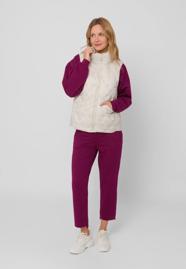 Puchowa kamizelka z naturalnym wypełnieniem w kolorze ecru