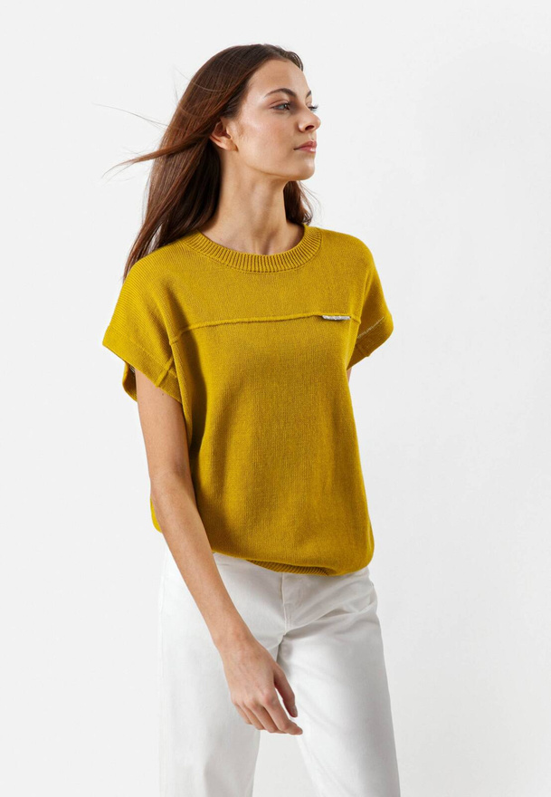 Kimonowa bluzka w oliwkowym kolorze