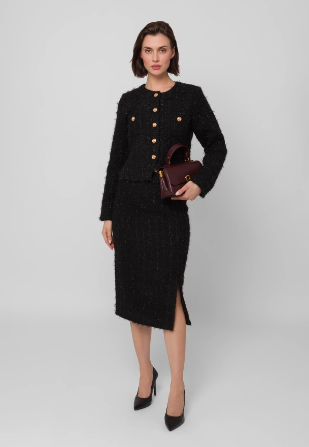 Czarna ołówkowa spódnica