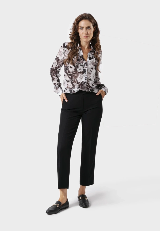 Wiskozowa koszula w róże