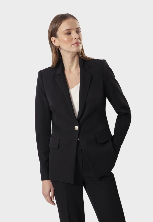 Długi żakiet na jeden guzik