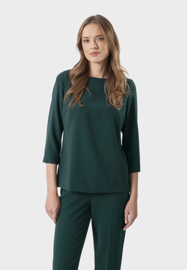 Zielona bluzka z rękawem ¾