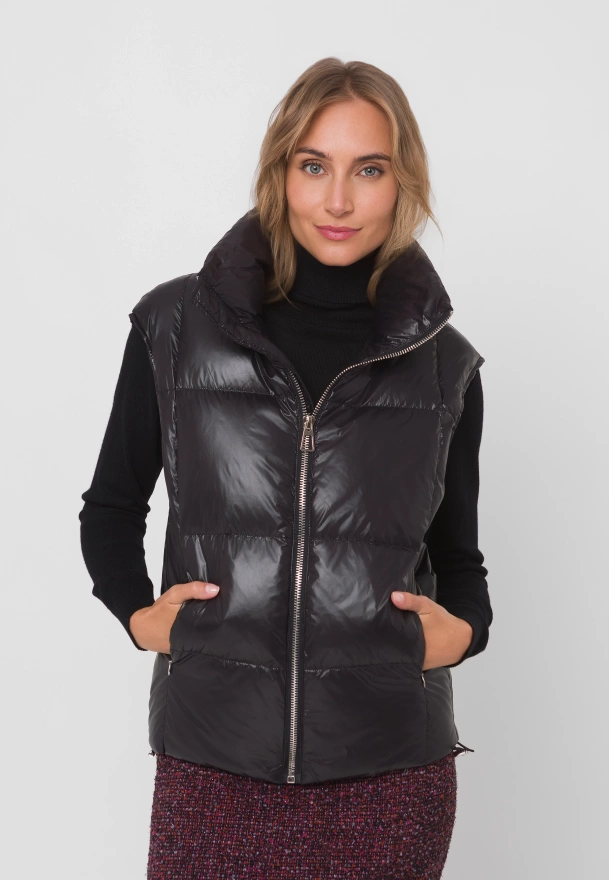 Puchowa kamizelka z naturalnym wypełnieniem