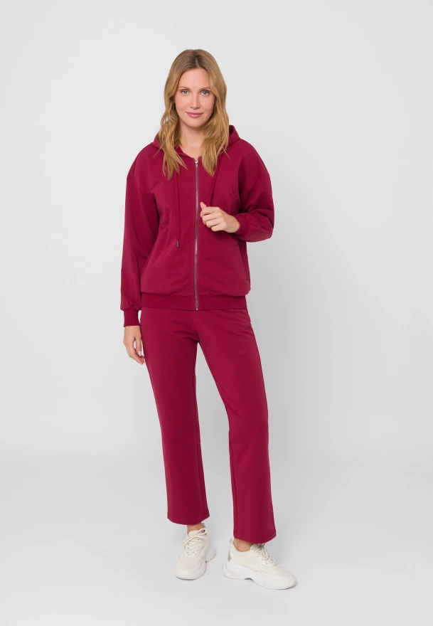 Bordowe dresowe spodnie
