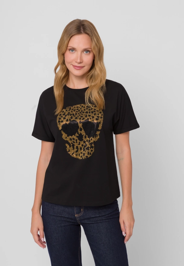 Bawełniany t-shirt z aplikacją