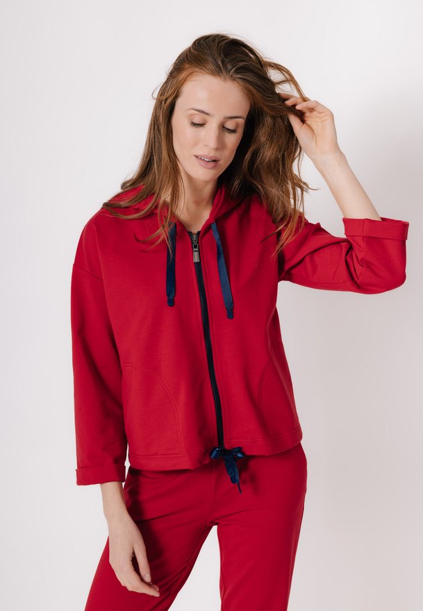 Bawełniana bluza w czerwonym kolorze