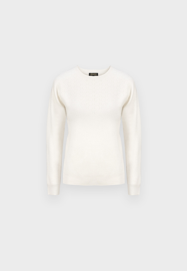 Wełniany sweter w kolorze ecru