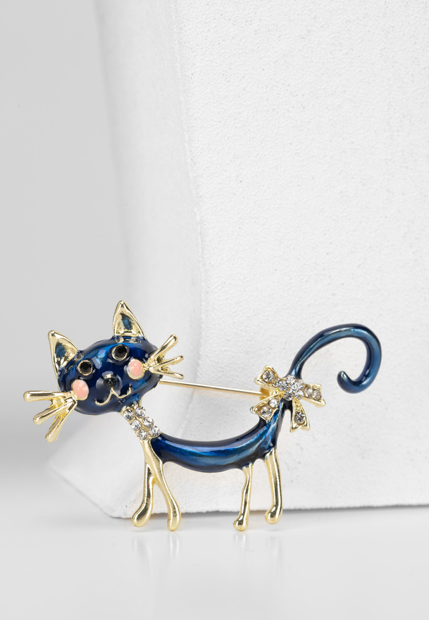 Broszka w kształcie kota