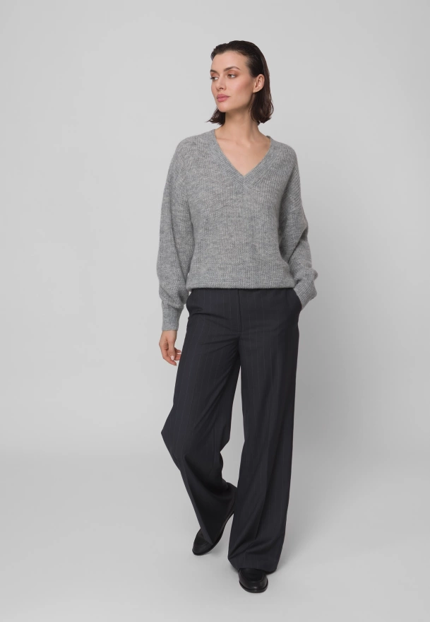 Oversizowy sweter z moherem i wełną