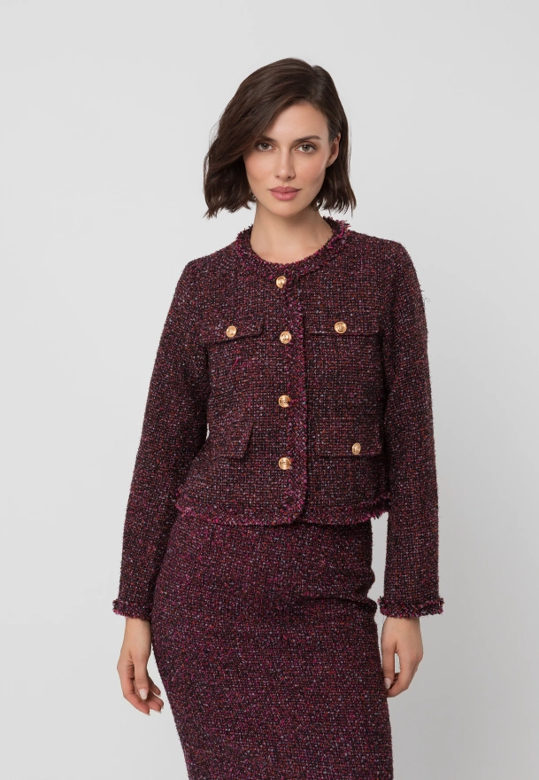 Krótki żakiet w stylu chanel
