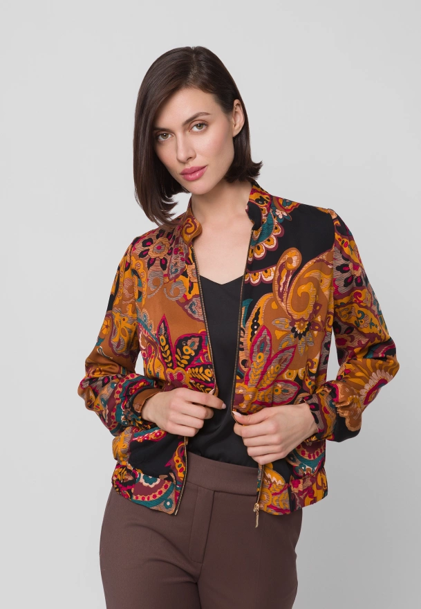 Wiskozowa bomberka we wzór paisley