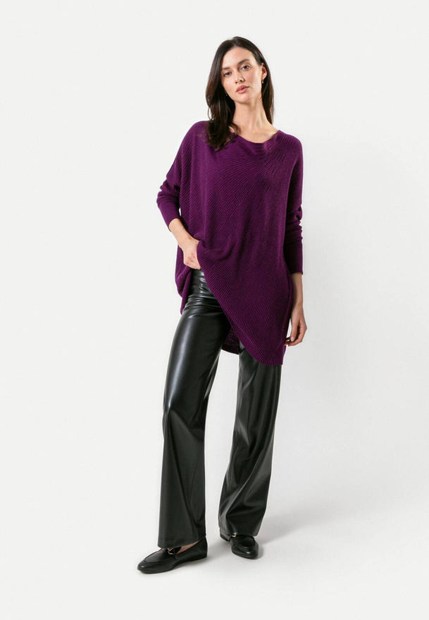 Fioletowa tunika oversize