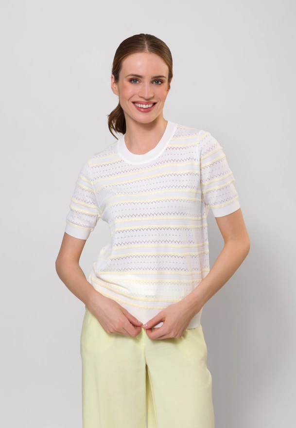 Dzianinowa bluzka w żółte paski