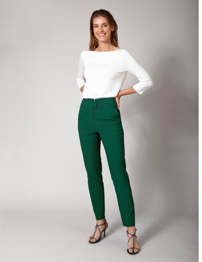 Zielone garniturowe spodnie