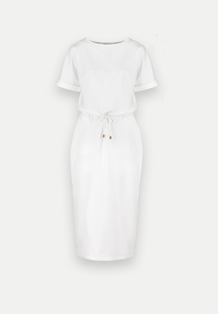 Biała dresowa sukienka