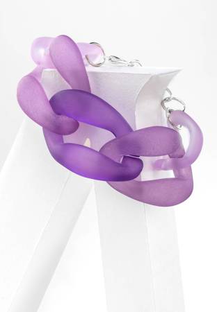 Masywna fioletowa bransoletka w kształcie łańcucha