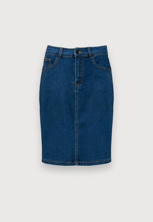 Niebieska jeansowa spódnica z bawełny