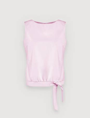 Różowa bluzka z wiązaniem