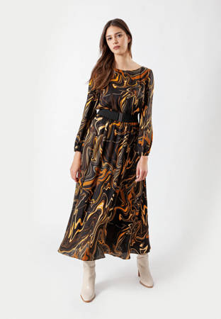 Sukienka w abstrakcyjny wzór 100% wiskozy